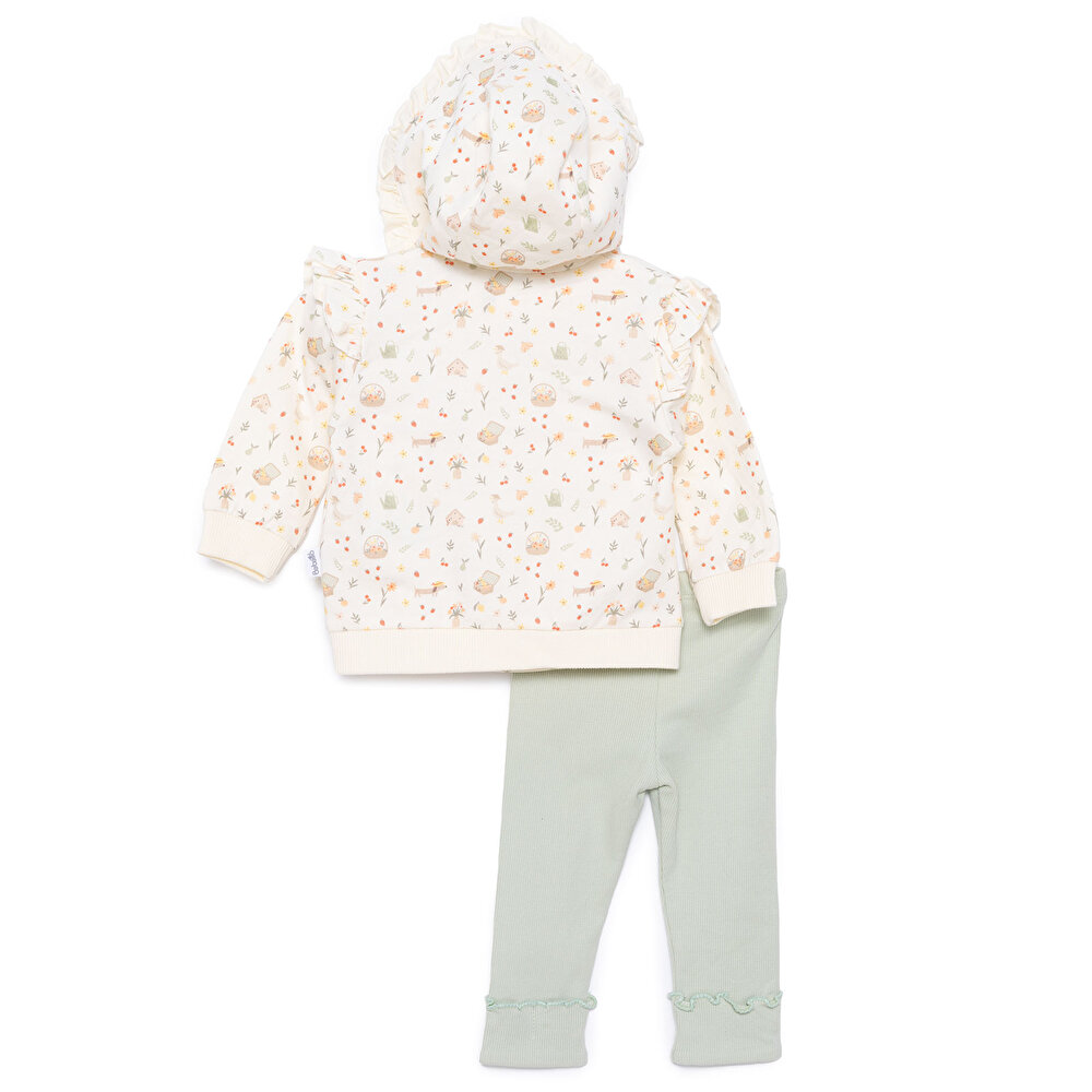 Yenidoğan Cute Duck Hırka Tshirt Tayt Kız Bebek