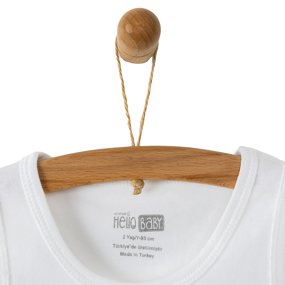 2'li Beyaz Atlet Erkek Bebek