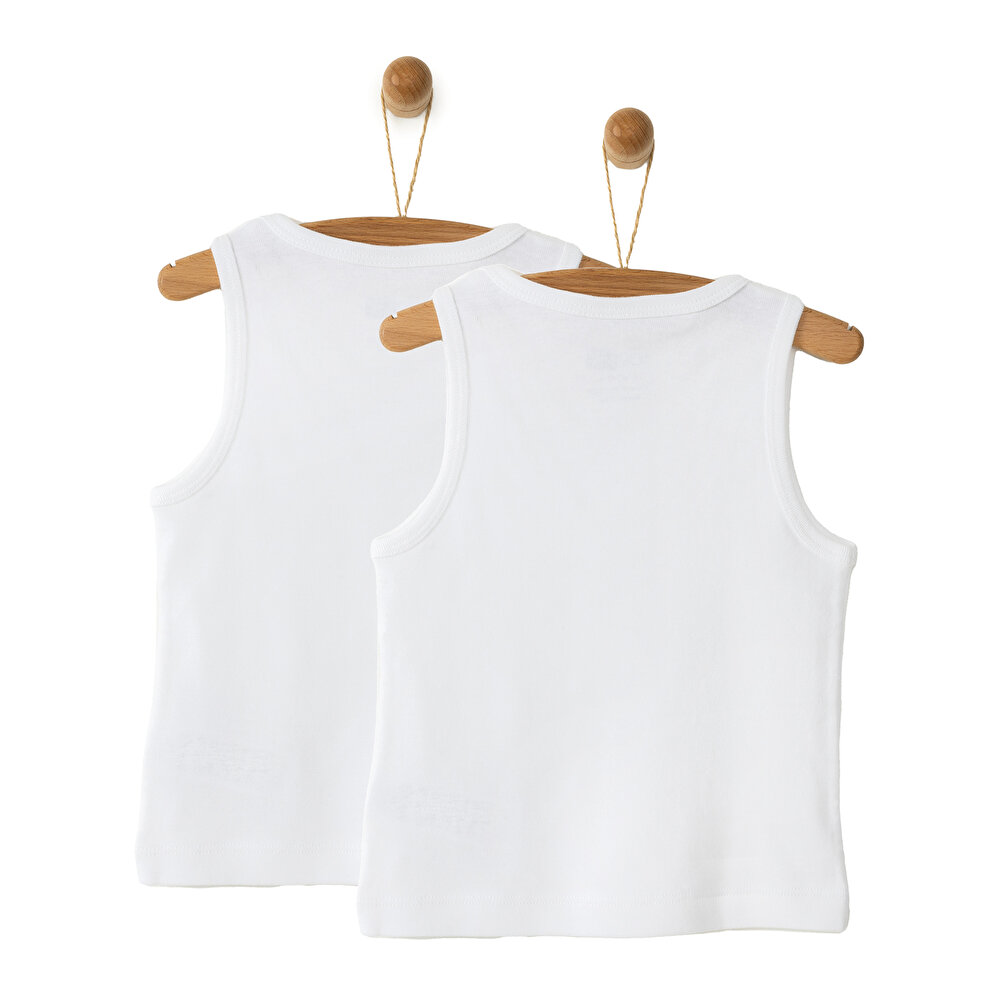 2'li Beyaz Atlet Erkek Bebek