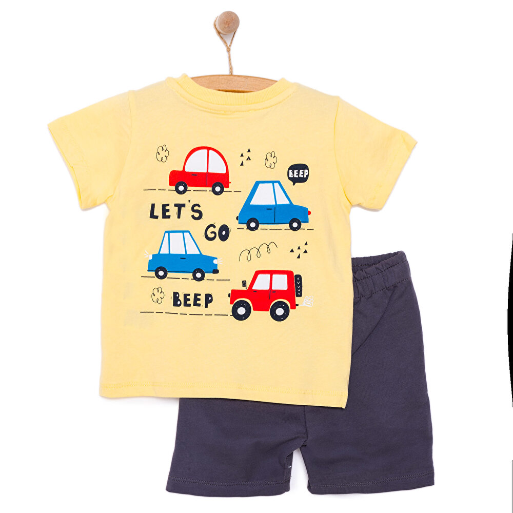 Cars&Roads Araba Baskılı Erkek Tshirt-Şort Erkek Bebek