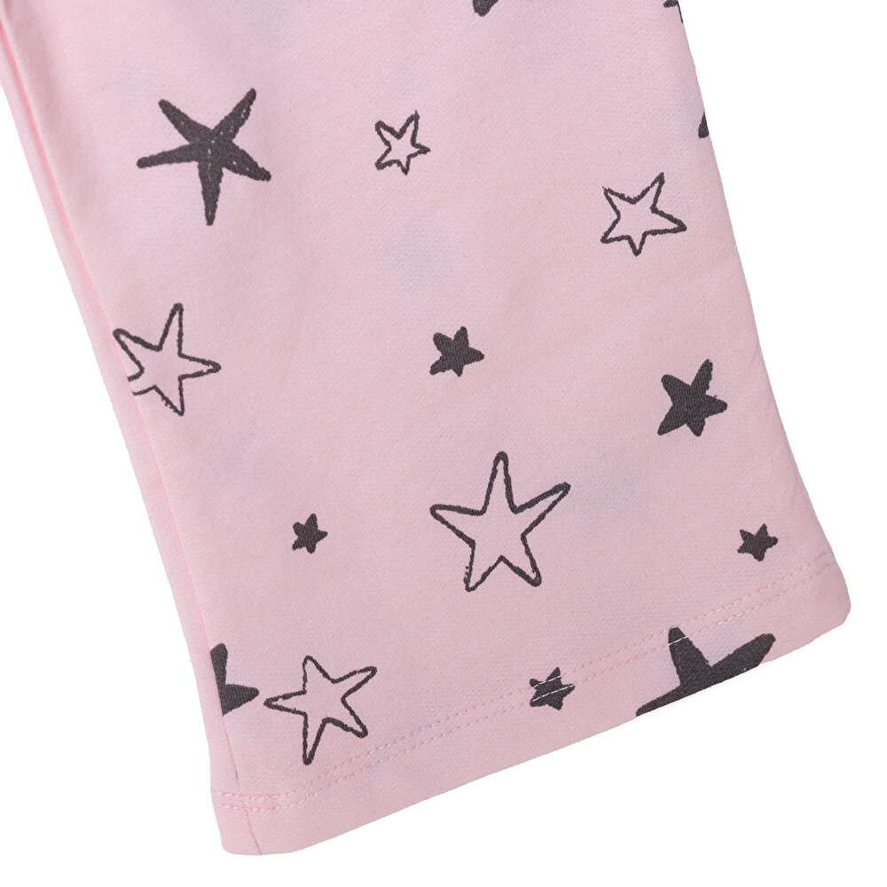 Kız Bebek Eşofman Takımı Bisiklet Yaka Uzun Kol Reçme