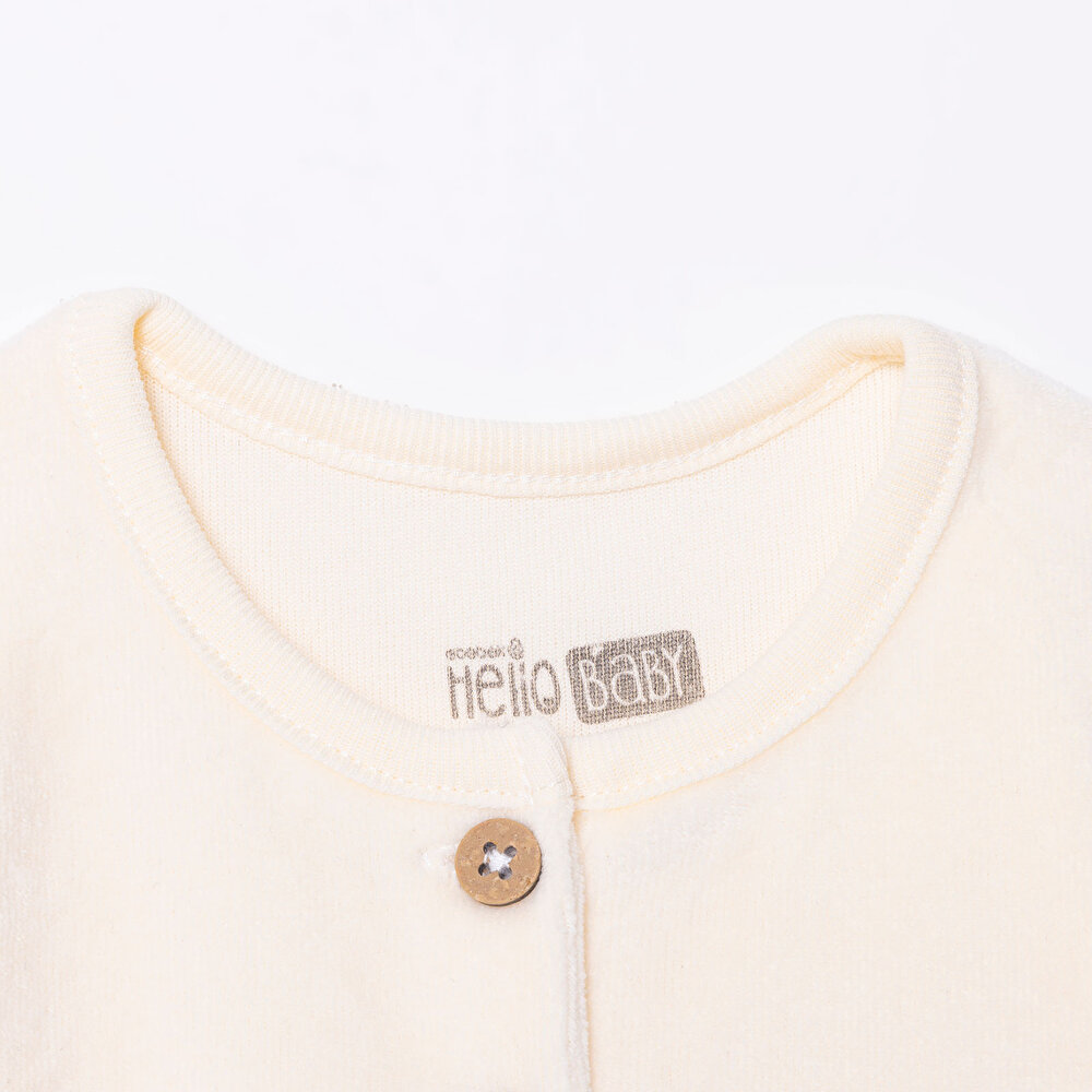 Kız Bebek Elbise Çıtçıtlı Bisiklet Yaka Uzun Kol