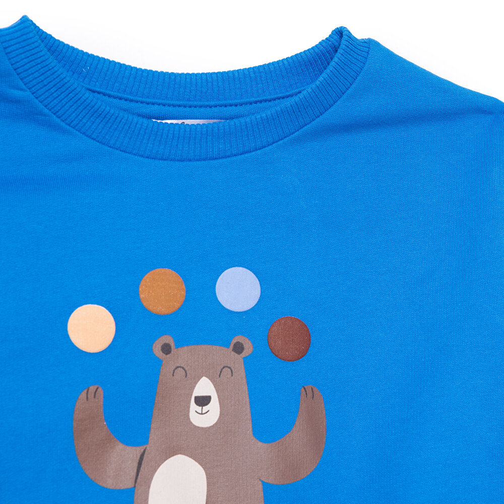 Erkek Bebek Circus Eşofman Takımı Şardonlu Bisiklet Yaka Uzun Kol Duble Paça