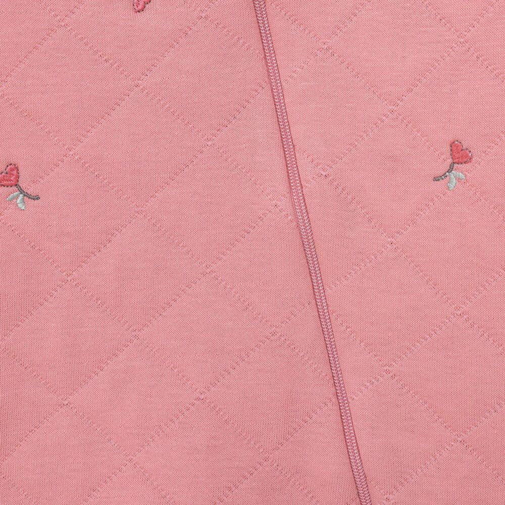 Kız Bebek Yenidoğan Petite Fleurs Patiksiz Tulum Kapitone Örme Bisiklet Yaka Uzun Kol