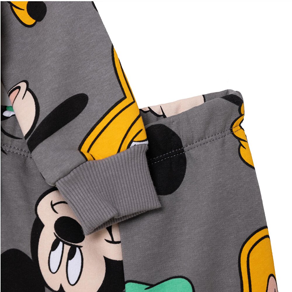 Erkek Bebek Eşofman Takımı Şardonlu Bisiklet Yaka Uzun Kol Ribanalı Paça