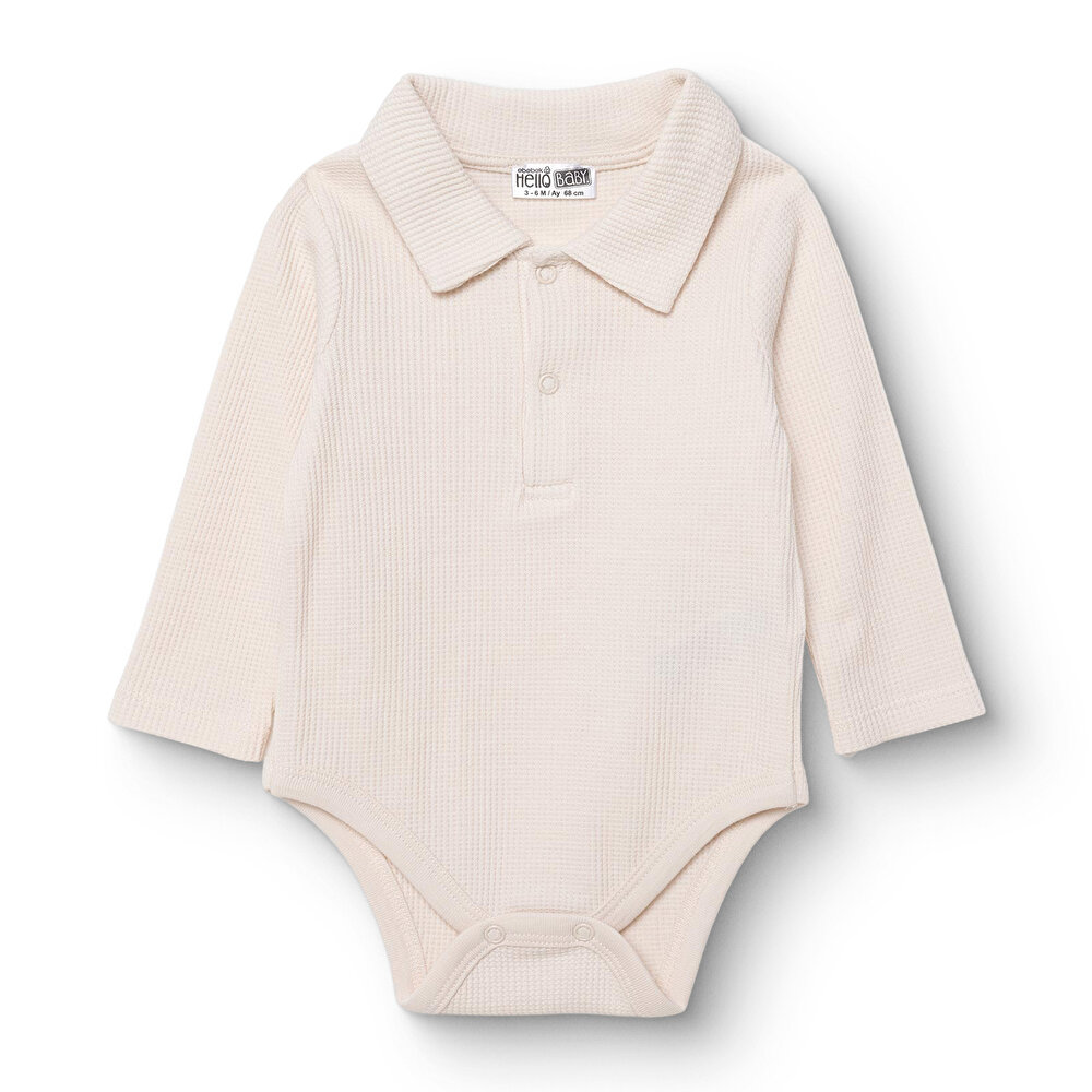 Erkek Bebek Uzun Kol Body Ribana Polo Yaka