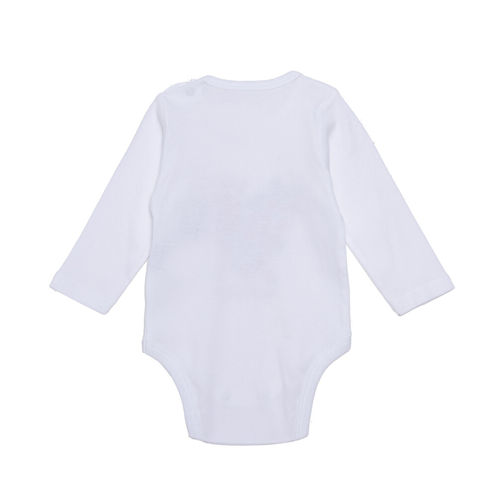 Kız Bebek Uzun Kol Body Ribana Çıtçıtlı Yaka