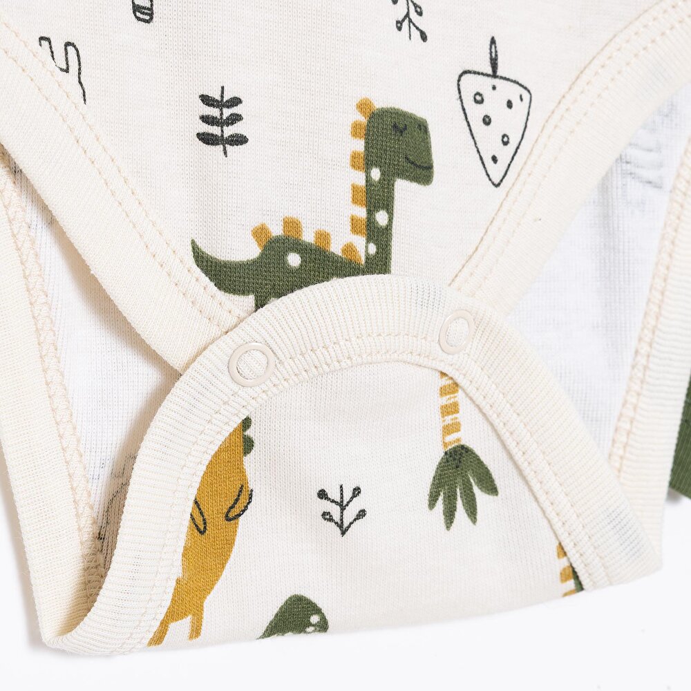 Erkek Bebek 2li Uzun Kol Body Çıtçıtlı Yaka Uzun Kol