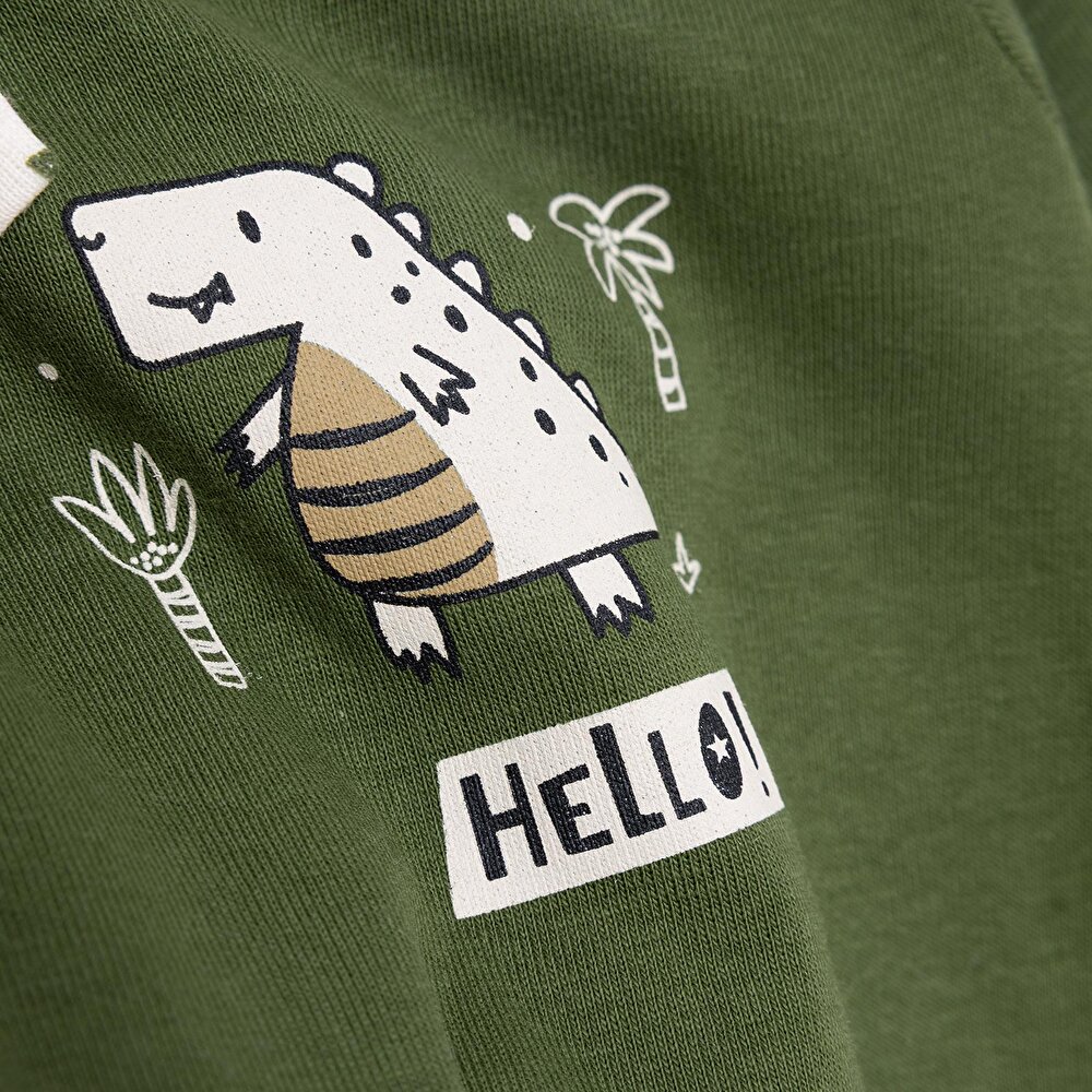 Erkek Bebek 2li Uzun Kol Body Çıtçıtlı Yaka Uzun Kol