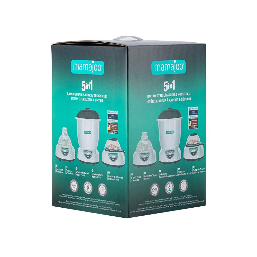 5 İşlevli Kurutmalı Dijital Buhar Sterilizatör ve Mama Isıtıcı