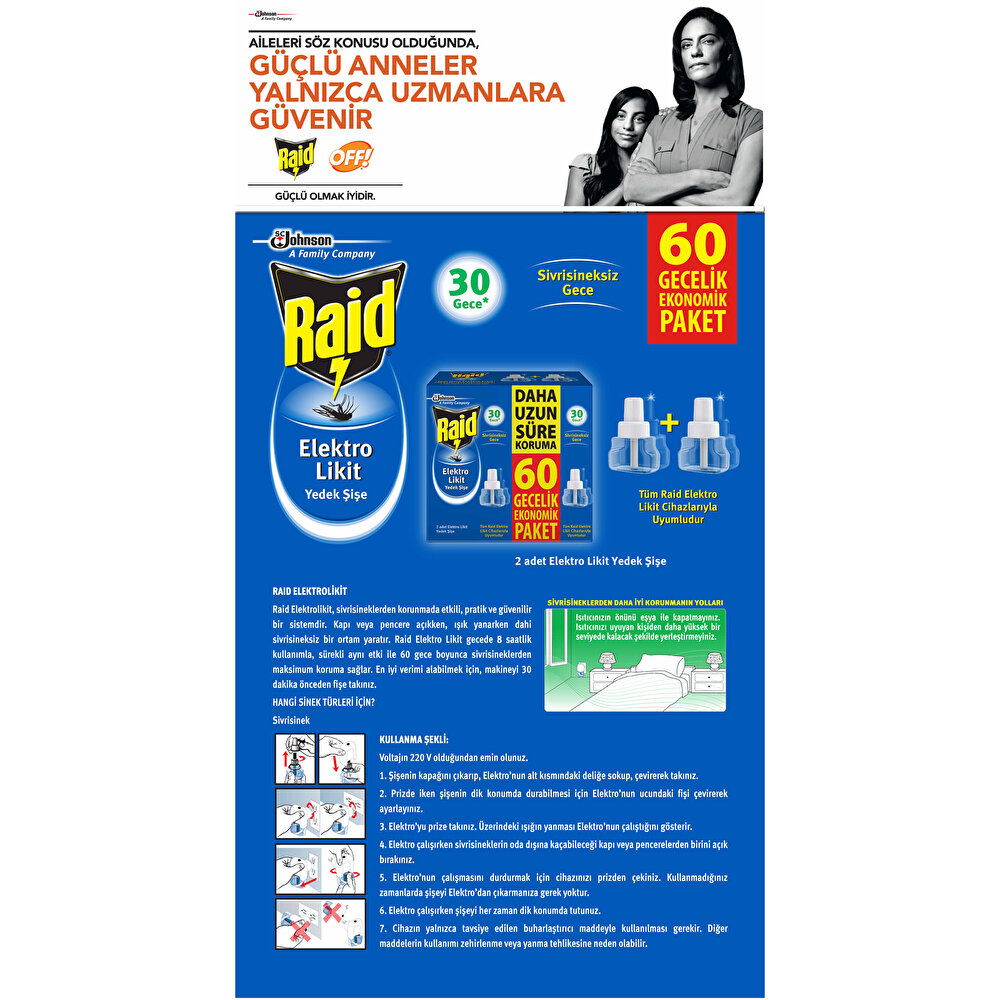 Elektro Likit Sivrisineksiz Etkin Koruma 60 Gece Yedek Şişe