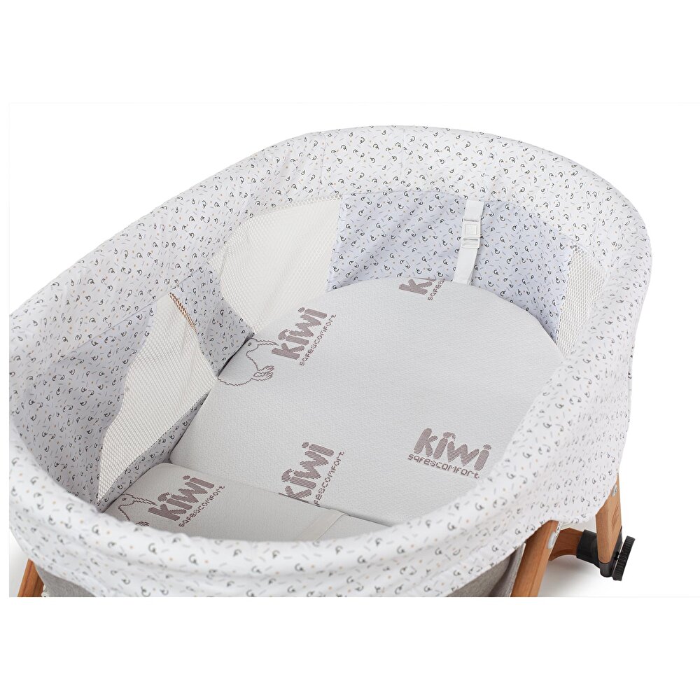 Seeper Doğal Ahşap Sallanabilen Katlanır Beşik