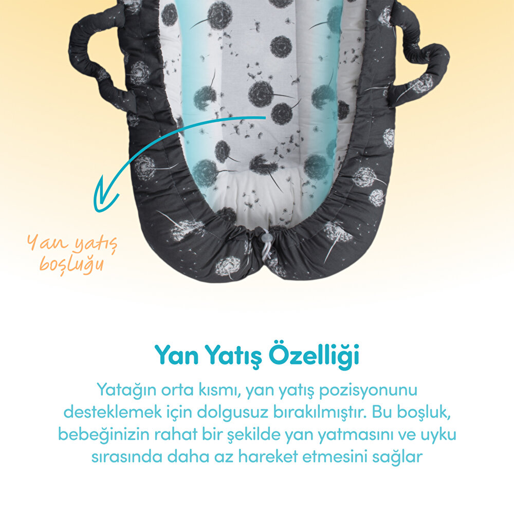 Anne Yanı Bebek Reflü Yatağı Gri