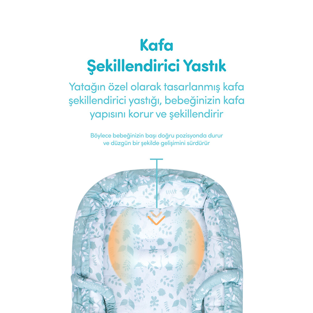 Anne Yanı Bebek Reflü Yatağı Yeşil