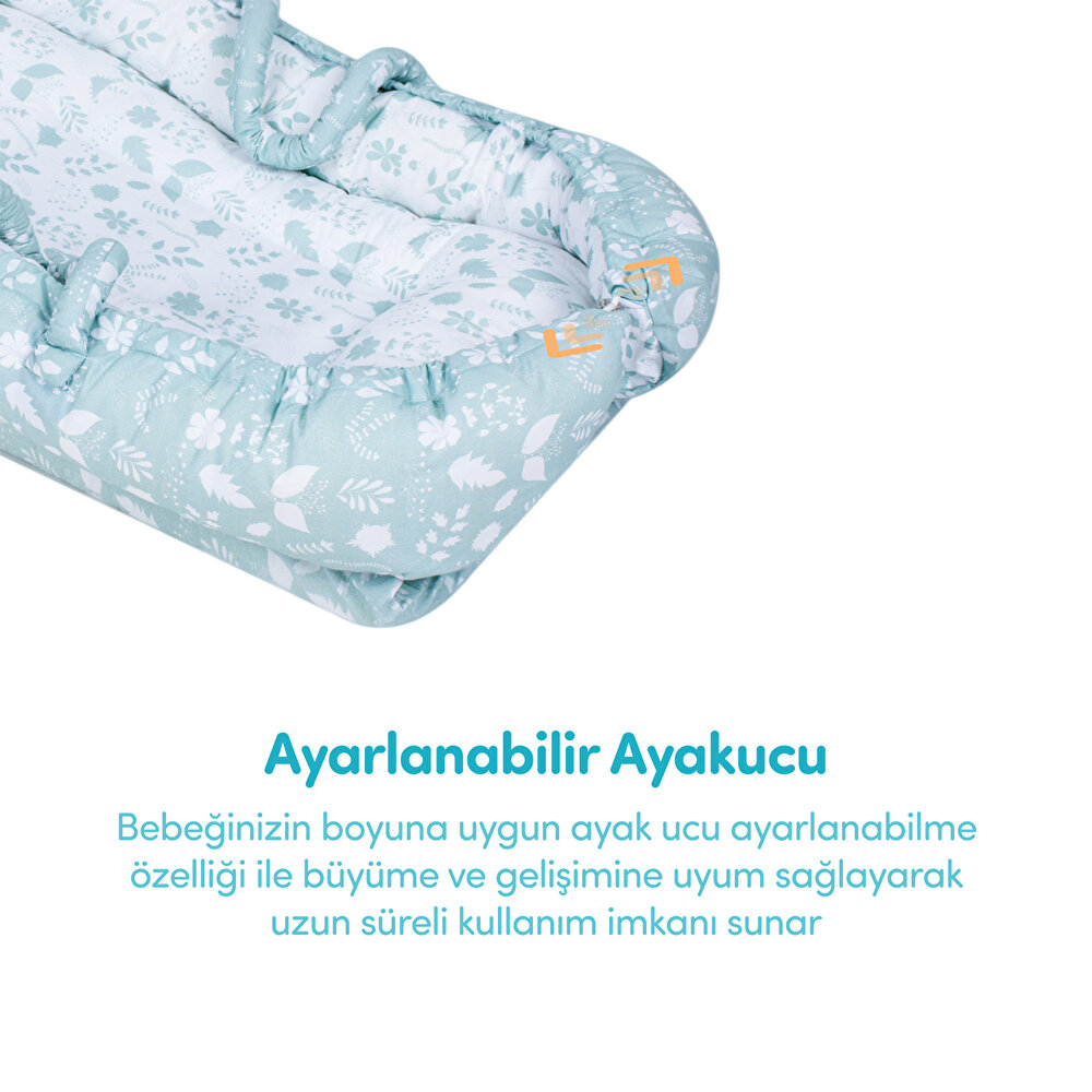 Anne Yanı Bebek Reflü Yatağı Yeşil