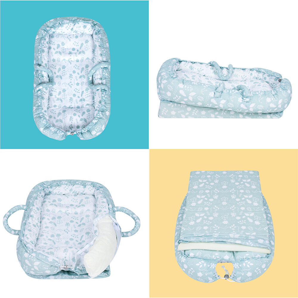 Anne Yanı Bebek Reflü Yatağı Yeşil