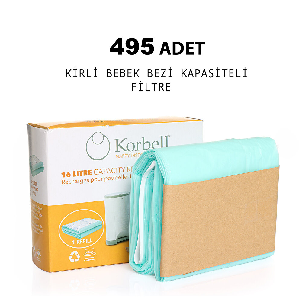 495 Adet Kirli Bebek Bezi Kapasiteli Çöp Poşeti