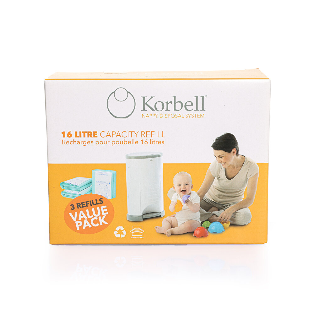 3 X 495 Adet Kirli Bebek Bezi Kapasiteli Çöp Poşeti