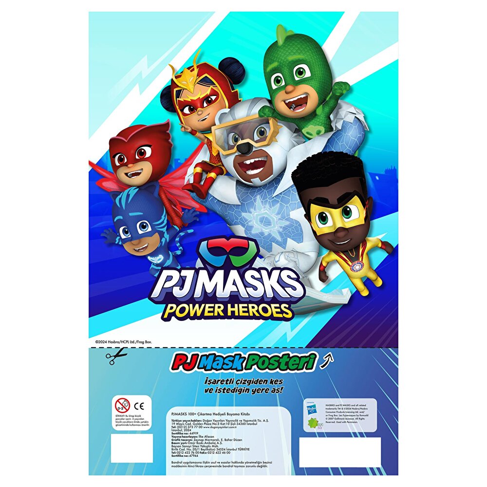 Pjmasks 100+ Çıkartma Hediyeli Boyama Kitabı