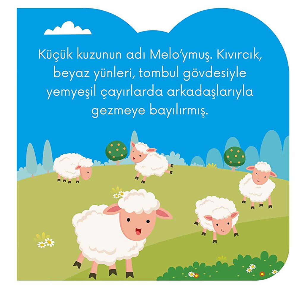 Eğlenceli Hayvanlar Serisi Küçük Kuzu Melo Bebek Masal Kitabı