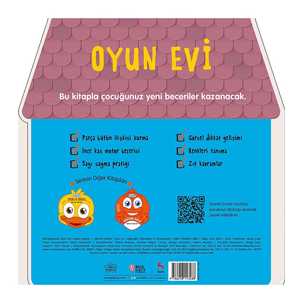 Sevimli Dostlar Oyun Evi Bebek Kitabı