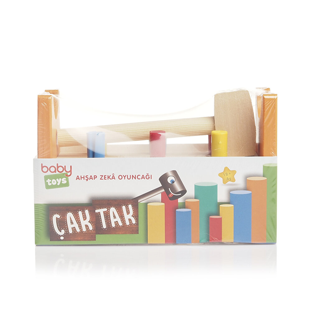 Montessori Ahşap Çak Tak Oyunu Asortili