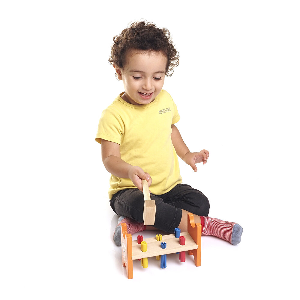 Montessori Ahşap Çak Tak Oyunu Asortili