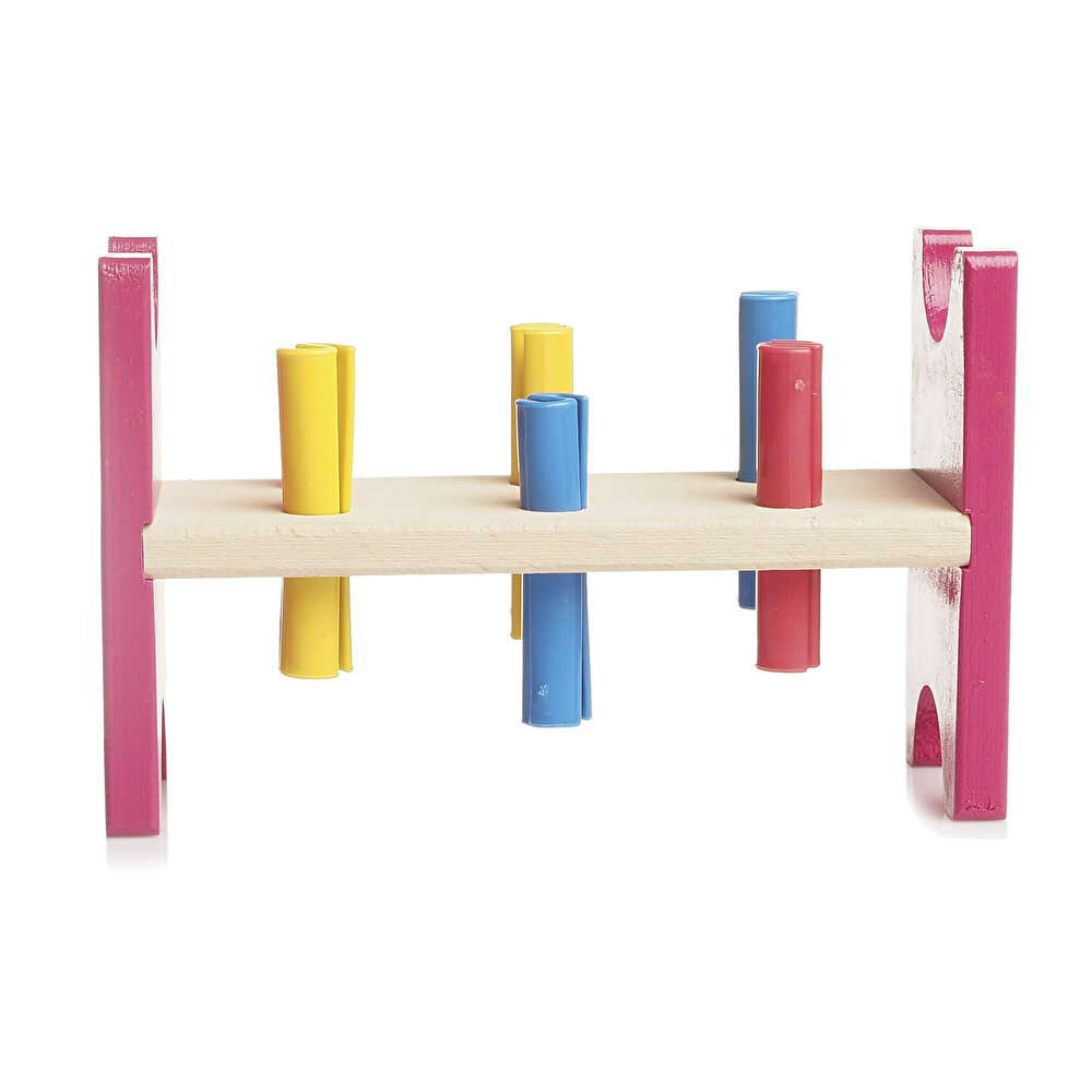Montessori Ahşap Çak Tak Oyunu Asortili