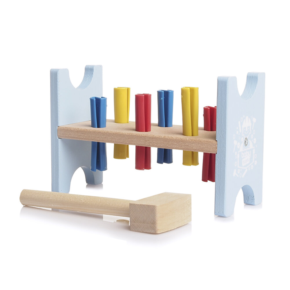 Montessori Ahşap Çak Tak Oyunu Asortili