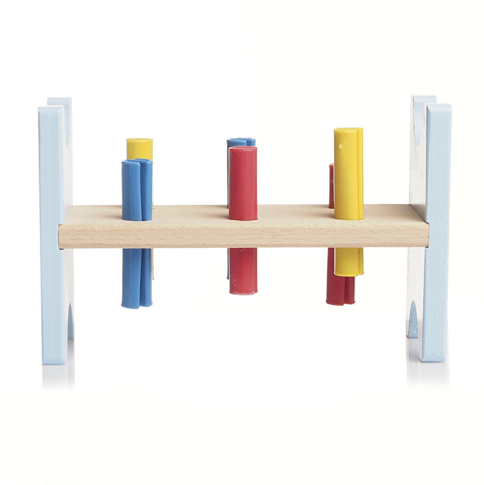 Montessori Ahşap Çak Tak Oyunu Asortili