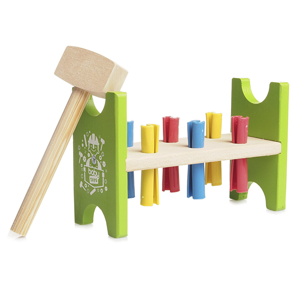 Montessori Ahşap Çak Tak Oyunu Asortili