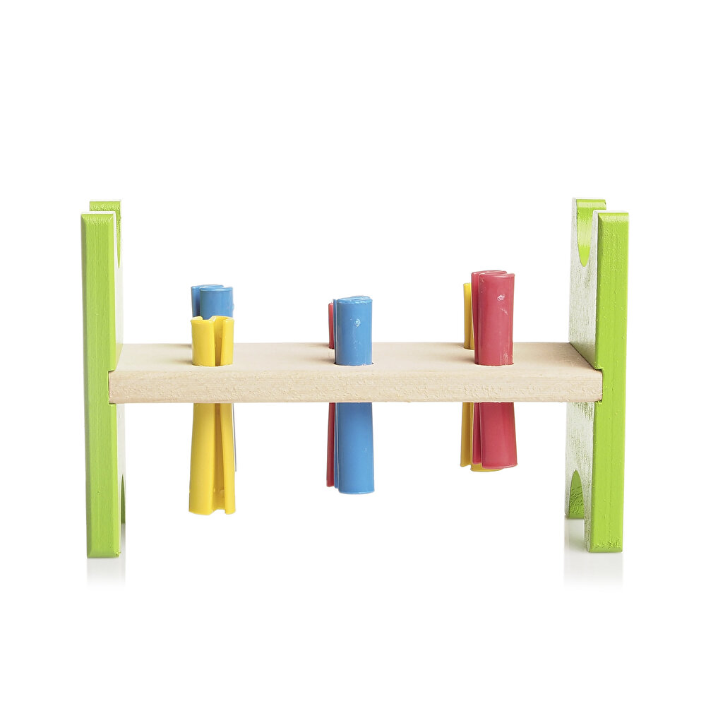 Montessori Ahşap Çak Tak Oyunu Asortili