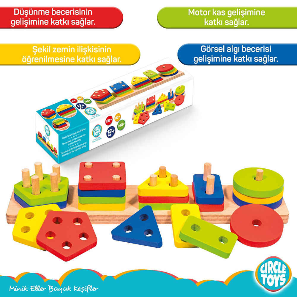 Ahşap Geometrik Şekiller 5'li