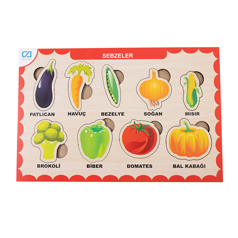 Ahşap Sebzeler Eğitici Set