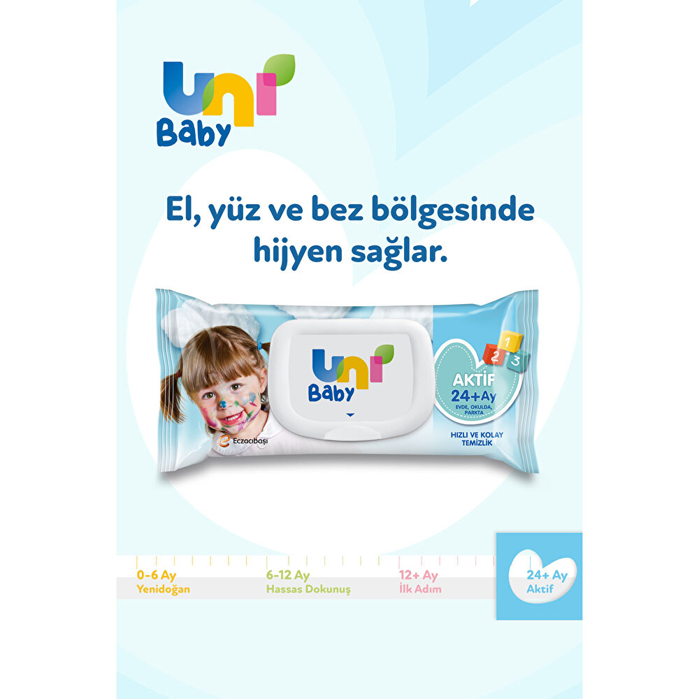 Aktif Bebek Islak Mendil 24+ Ay 12x52 Adet