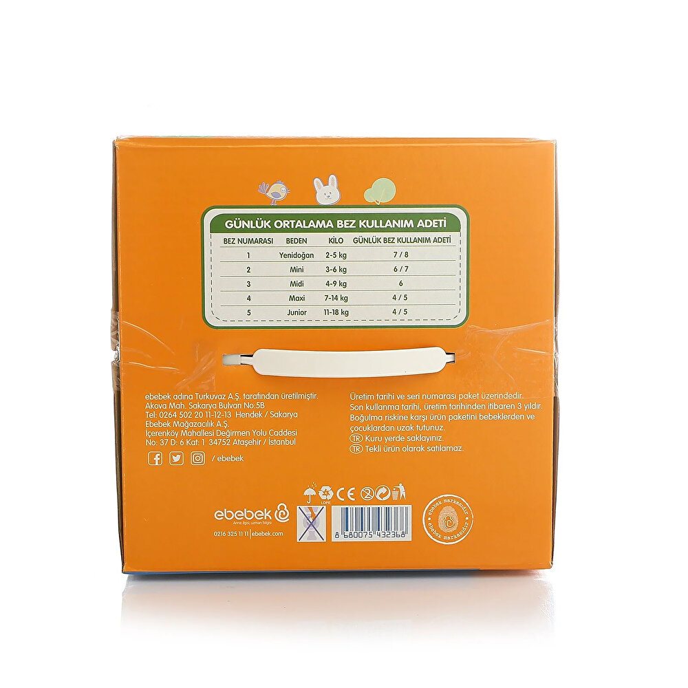 Aloe Vera Midi 3 Numara Bebek Bezi 4-9 kg 100 adet