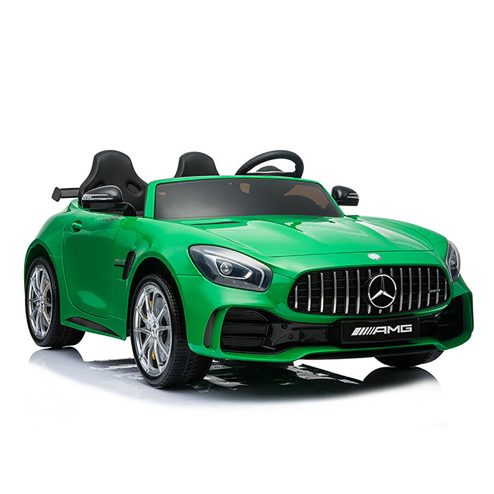 baby toys Mercedes AMG GTR  12 V Akülü Araba Uzaktan Kumandalı 4*2 Yeşil