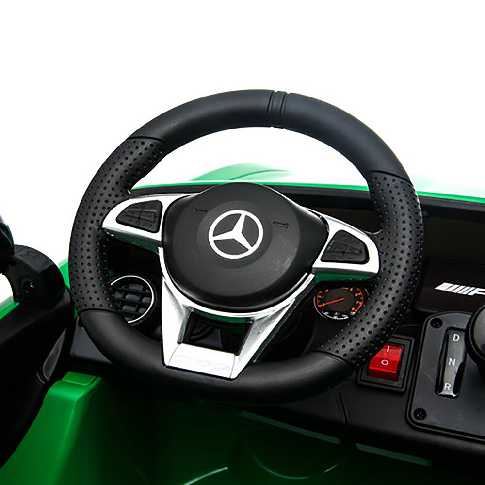 baby toys Mercedes AMG GTR  12 V Akülü Araba Uzaktan Kumandalı 4*2 Yeşil