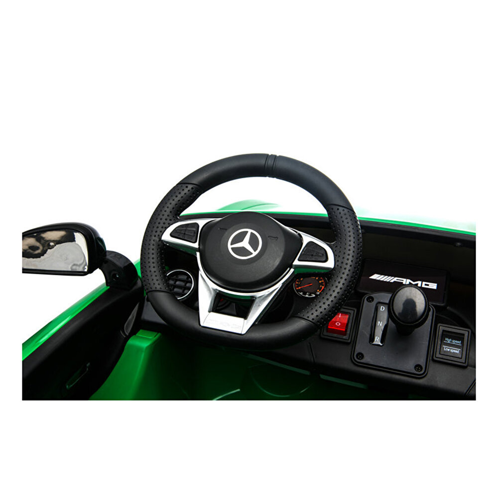 baby toys Mercedes AMG GTR  12 V Akülü Araba Uzaktan Kumandalı 4*2 Yeşil