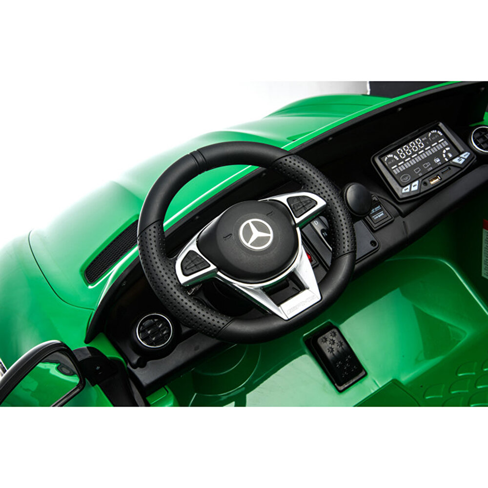 baby toys Mercedes AMG GTR  12 V Akülü Araba Uzaktan Kumandalı 4*2 Yeşil