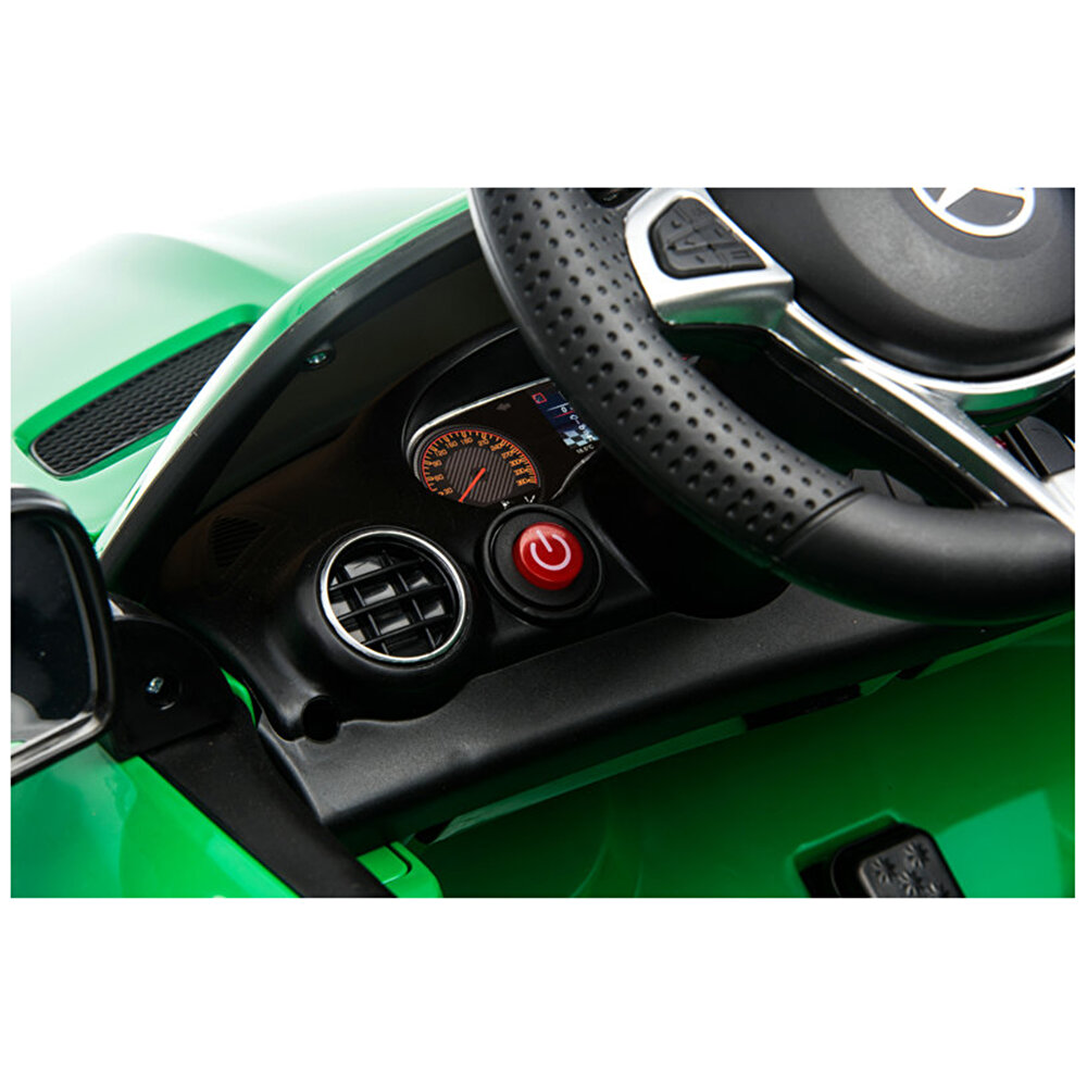 baby toys Mercedes AMG GTR  12 V Akülü Araba Uzaktan Kumandalı 4*2 Yeşil
