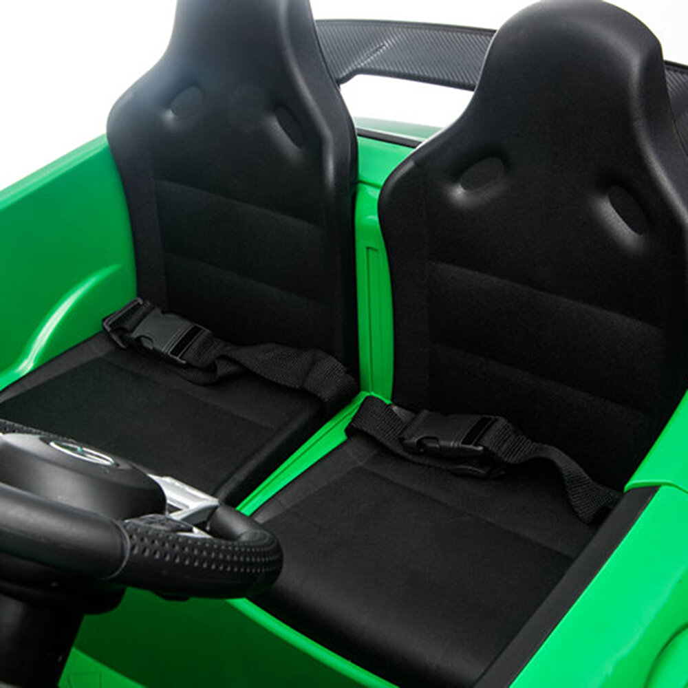 baby toys Mercedes AMG GTR  12 V Akülü Araba Uzaktan Kumandalı 4*2 Yeşil