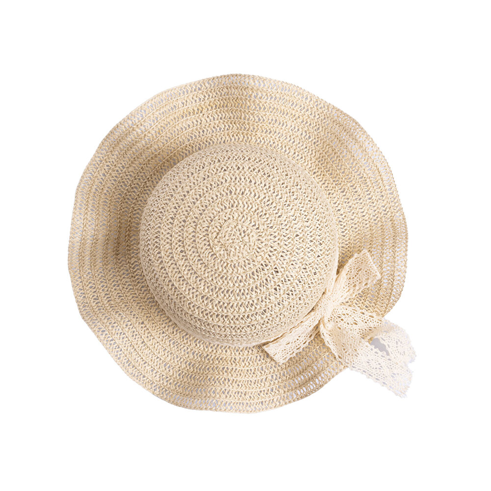 Anne Kurdeleli Hasır Şapka