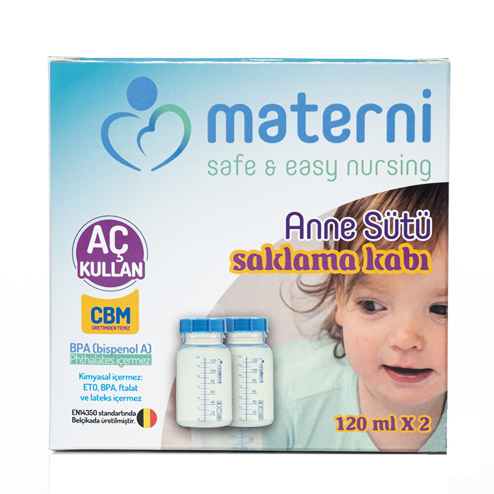 Anne Sütü Saklama Kabı 120 ml 2li