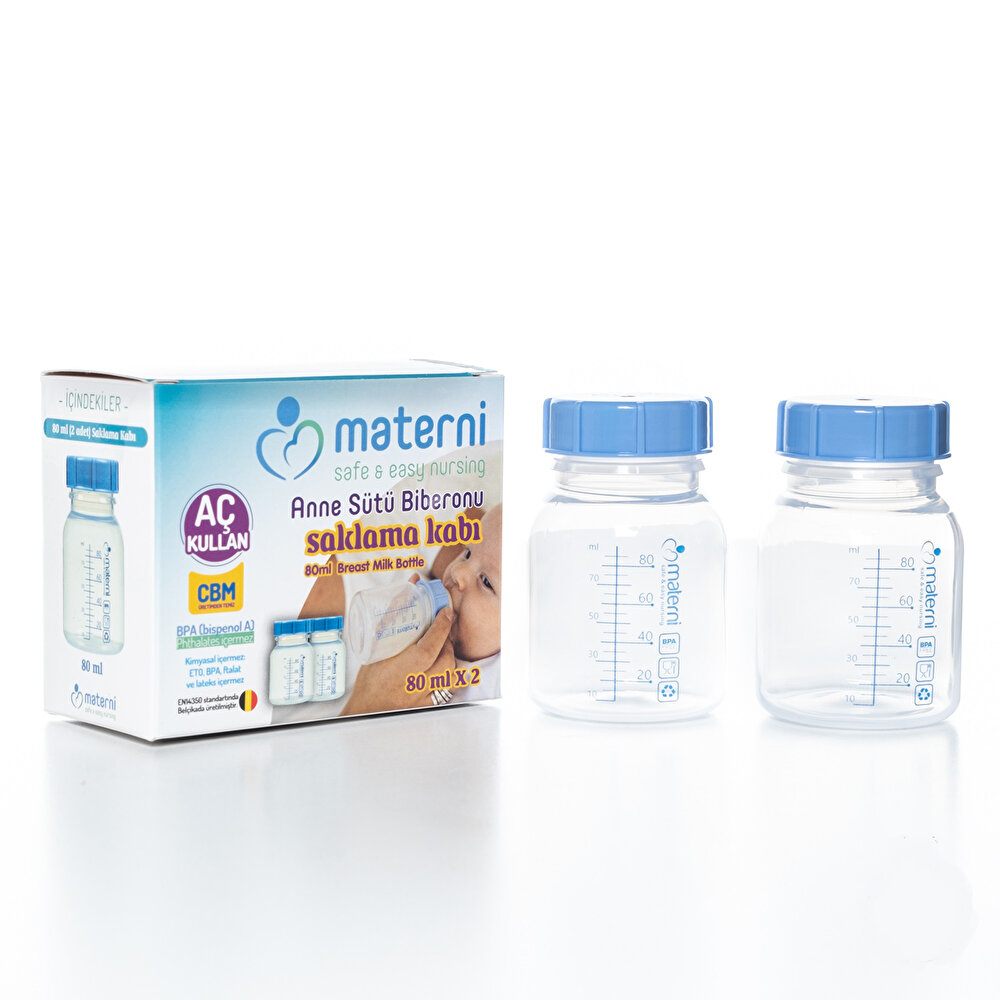 Anne Sütü Saklama Kabı 80 ml 2li