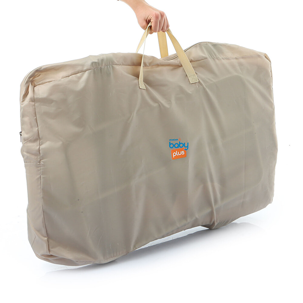 Anne Yanı Asansörlü ve Sallanabilir Bebek Beşiği Bej