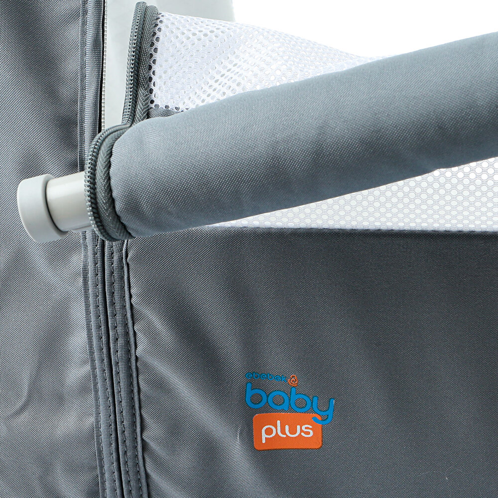 Anne Yanı Asansörlü ve Sallanabilir Bebek Beşiği Gri