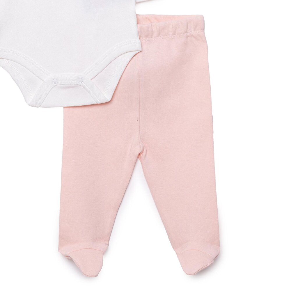 Ayı Baskılı Yenidoğan Kız Body-Patikli Alt Kız Bebek