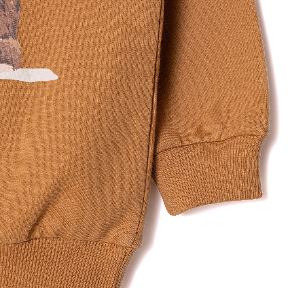 Ayıcık Baskılı Sweatshirt Erkek Bebek