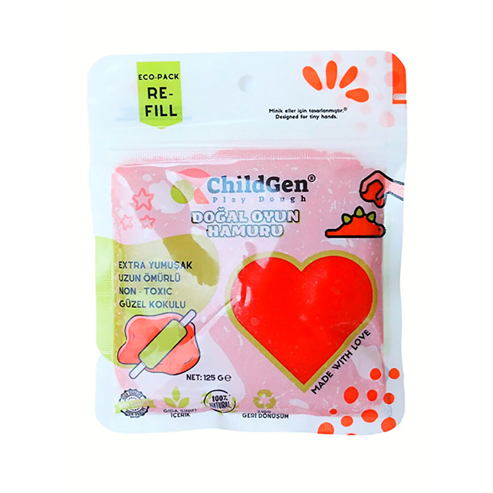 Doğal Oyun Hamuru Yedek Paket 9x125 gr